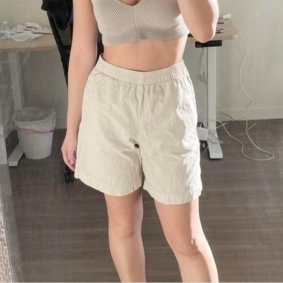 Aritzia Wilfred Free Nova 7" Boxer Shorts High Rise waist  Linen Cotton Size XS - Picture 1 of 15